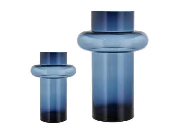 Lyngby Glas Vaser Tube Dark Blue
