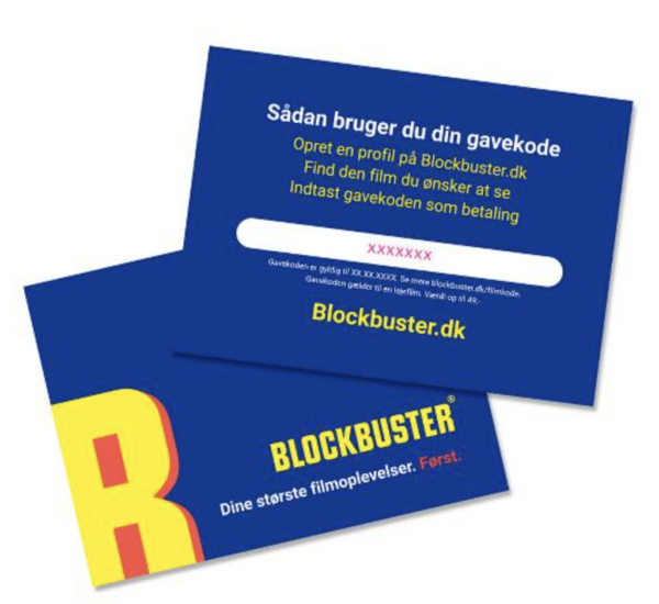 Blockbuster gavekort hyggepakke
