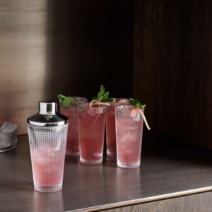Stelton Pilastro cocktail shaker & long drink glas