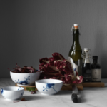 Royal Copenhagen Blå mega riflet skål 73 cl.