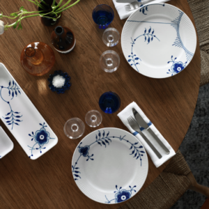 Royal Copenhagen Blå Mega Riflet Fad 36 cm