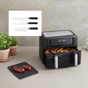 Hâws Airfryer 10 L & Fiskars sensei knive 3 dele