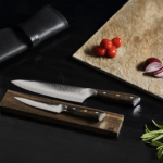 Damascus chef & utility kniv