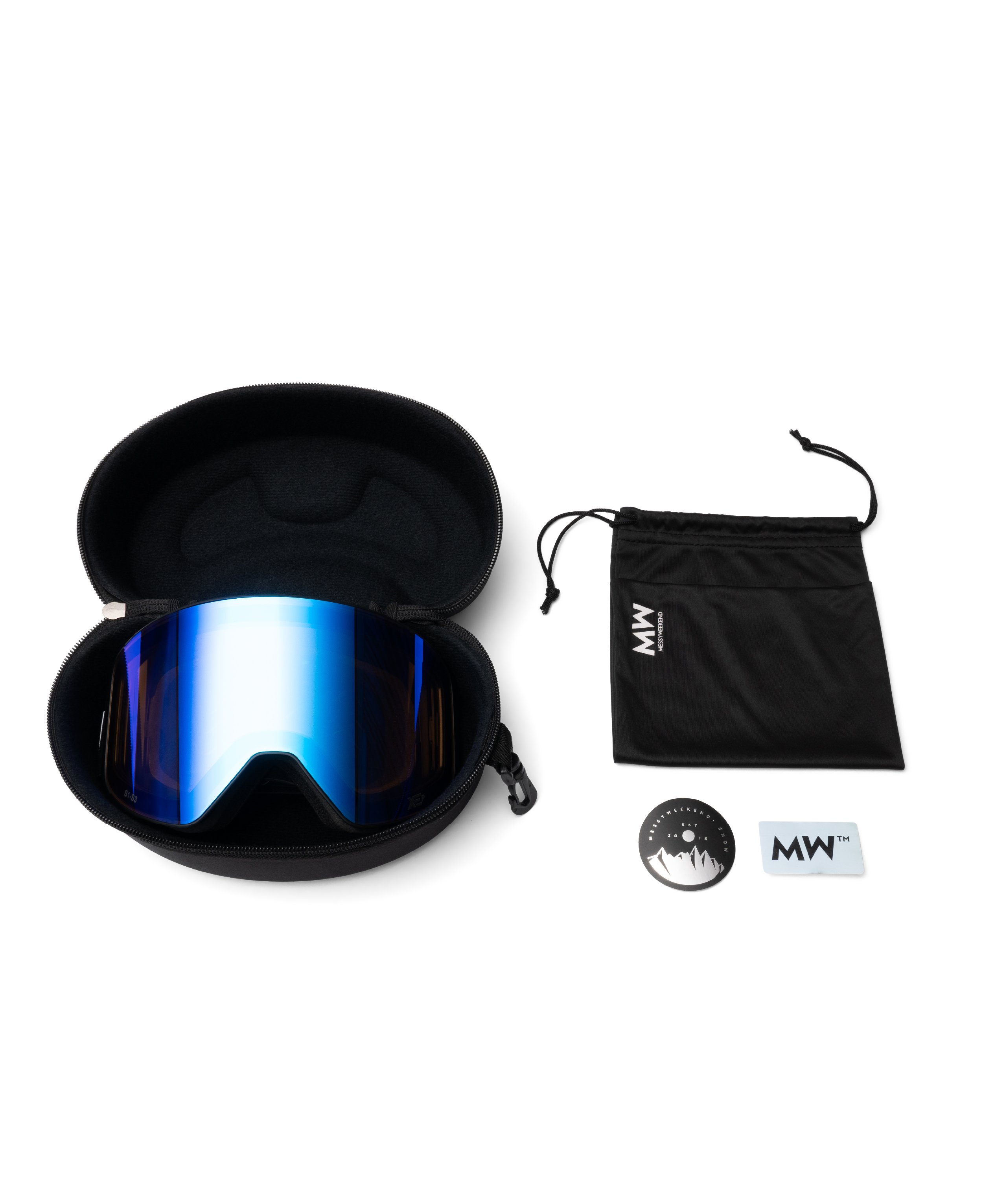 スキー・スノーボードアクセサリー MESSYWEEKEND CLEAR XEP Black Blue MessyWeekend Clear XEP Skibrille - GaveShop.nu