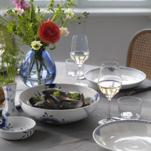 Royal Copenhagen Blå Mega Riflet Skål 28 cm