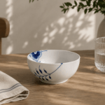 Royal Copenhagen Blå Mega Riflet skål 21 cm