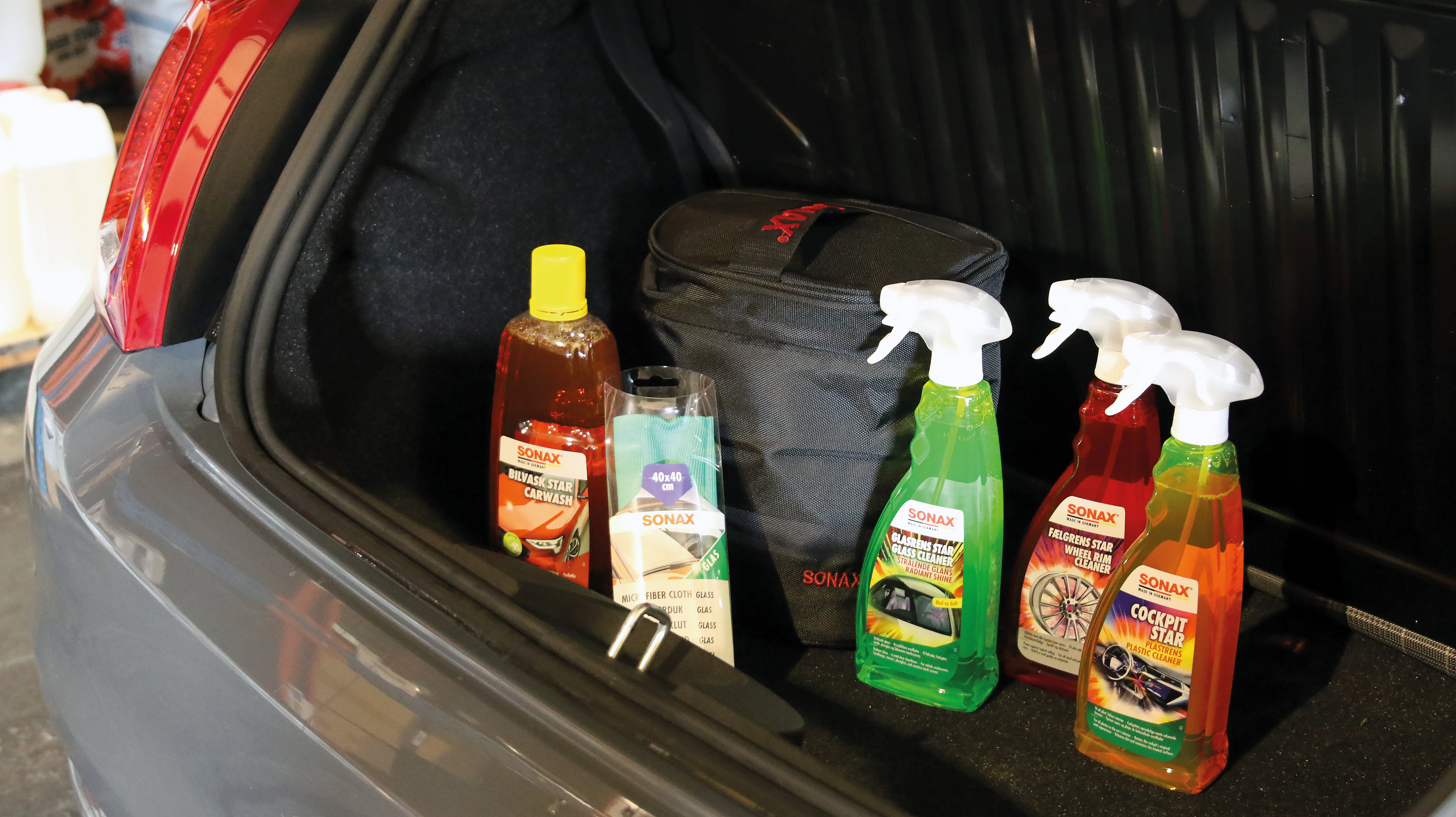 Sonax bilplejetaske med STAR-serien Sonax bilplejetaske med STAR-serien