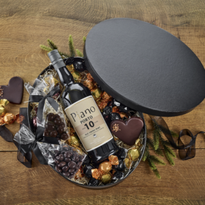 Eksklusiv gaveæske med 10 års Tawny og chokolade