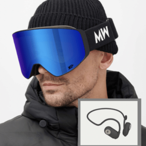 MessyWeekend Clear XEP Skibrille & Kreafunk Free axtive høretelefoner