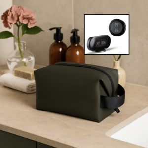 Carl O Reykjavik toilettaske & Jacob Jensen klimastation med sensor