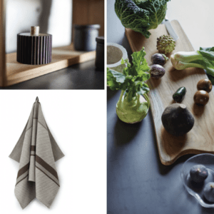 Muubs Lyon Skærebræt, Yami Opbevaringskrukke & Georg Jensen Damask viskestykker