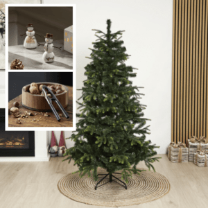 Nordic Winter Juletræ 200cm, Hammershøi snemand/kone & Holm nøddeknækkersæt