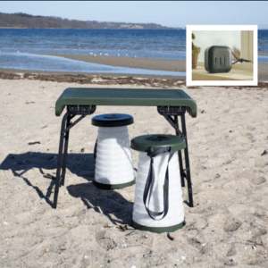 Camping- og udendørssæt med LED & Miiego Axtive Square højtaler