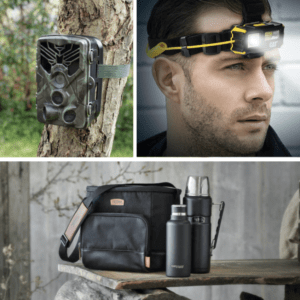 CapableX Vildtkamera, CAT multifunktionelt pandelampe & Thermos Lifestyle Sampak