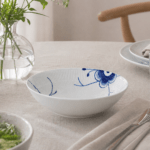 Royal Copenhagen Blå Mega Riflet skål 21cm