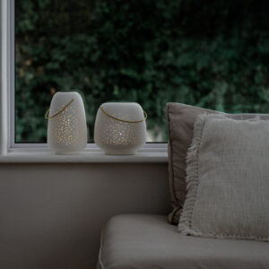 Uyuni 2 stk indendørs keramik lanterner