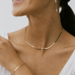 Edblad Herringbone Halskæde & Armbånd