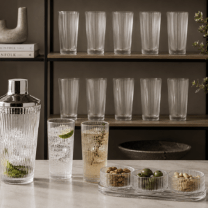 Pilastro cocktailshaker, longdrinkglas og tapassæt
