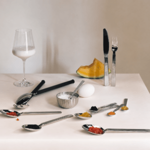 Georg Jensen Bernadotte bestik 12 dele & Bernadotte saltkar med ske
