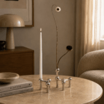 STOFF Nagel lysestage 2 stk & vase 1 stk