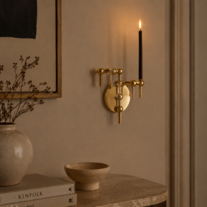 STOFF Nagel lysestage 2 stk & vægophæng 1 stk