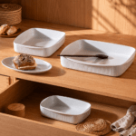 Eva Trio legio nova ovnfaste fade 3 stk & Oval tallerken 8 dele