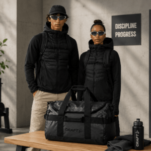 Craft ADV Explore Light Down Hybrid Jacket & duffelbag