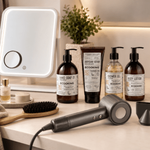 byGaard Hårtørrer, Ecooking unisex bodycare & Makeupspejl med lys