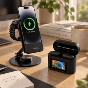 Philips Høretelefoner & Hâws 3-i-1 trådløse magnetiske oplader