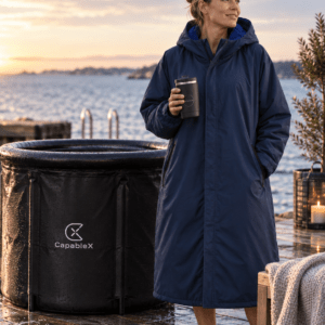 Södahl North Vinterbadekåbe, CapableX Isbad & AYA&IDA CUP2GO 380 ml
