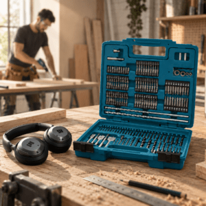Makita bor-/bits sæt 256 dele & Miiego Moove 65 LUX høretelefoner