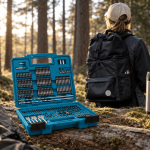 Makita bor/bits sæt 100 dele & Sagaform Vide kølerygsæk