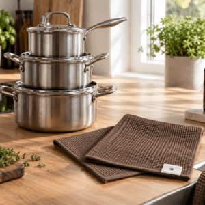 byGaard Grydesæt 6 dele & Georg Jensen Damask karklude