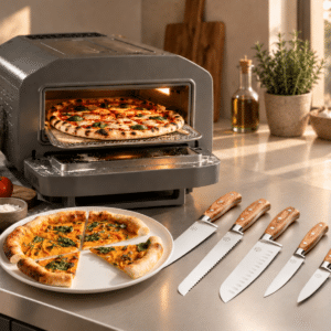 Hâws Pizzaovn 2100W, Eva Solo Legio Nova Pizzatallerkener & Noble Denmark Scandi Knivsæt 5 dele