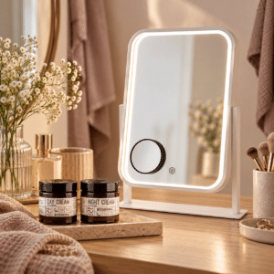 Nordic Sense Makeupspejl med lys & Ecooking Dag- og Natcreme