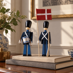 Kay Bojesen blå Fanebærer og Trommeslager