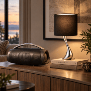 Miiego MiiBlaster Max Højttaler & Georg Jensen Cobra Mini Lampe